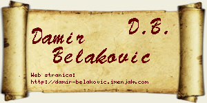 Damir Belaković vizit kartica